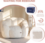 Floral Shaped Faux Fur Bean Bag Chair with Filling