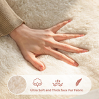 Floral Shaped Faux Fur Bean Bag Chair with Filling